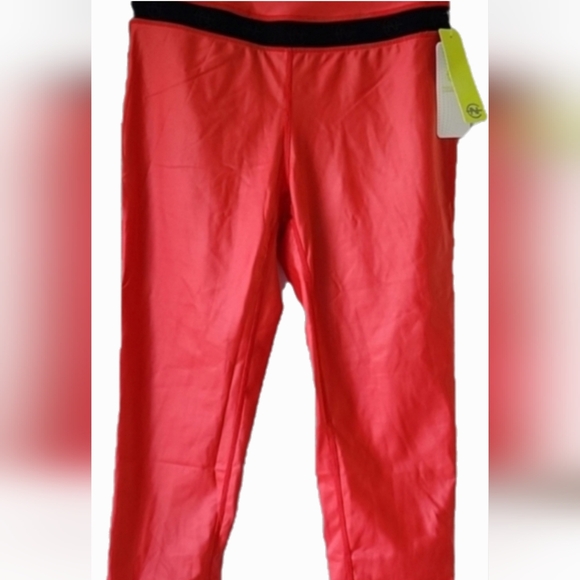 Nautica competition leggings poppy red women's pants size small sport outfit - Picture 3 of 12